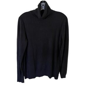 Banana Republic Black Silk Blend turtleneck size L